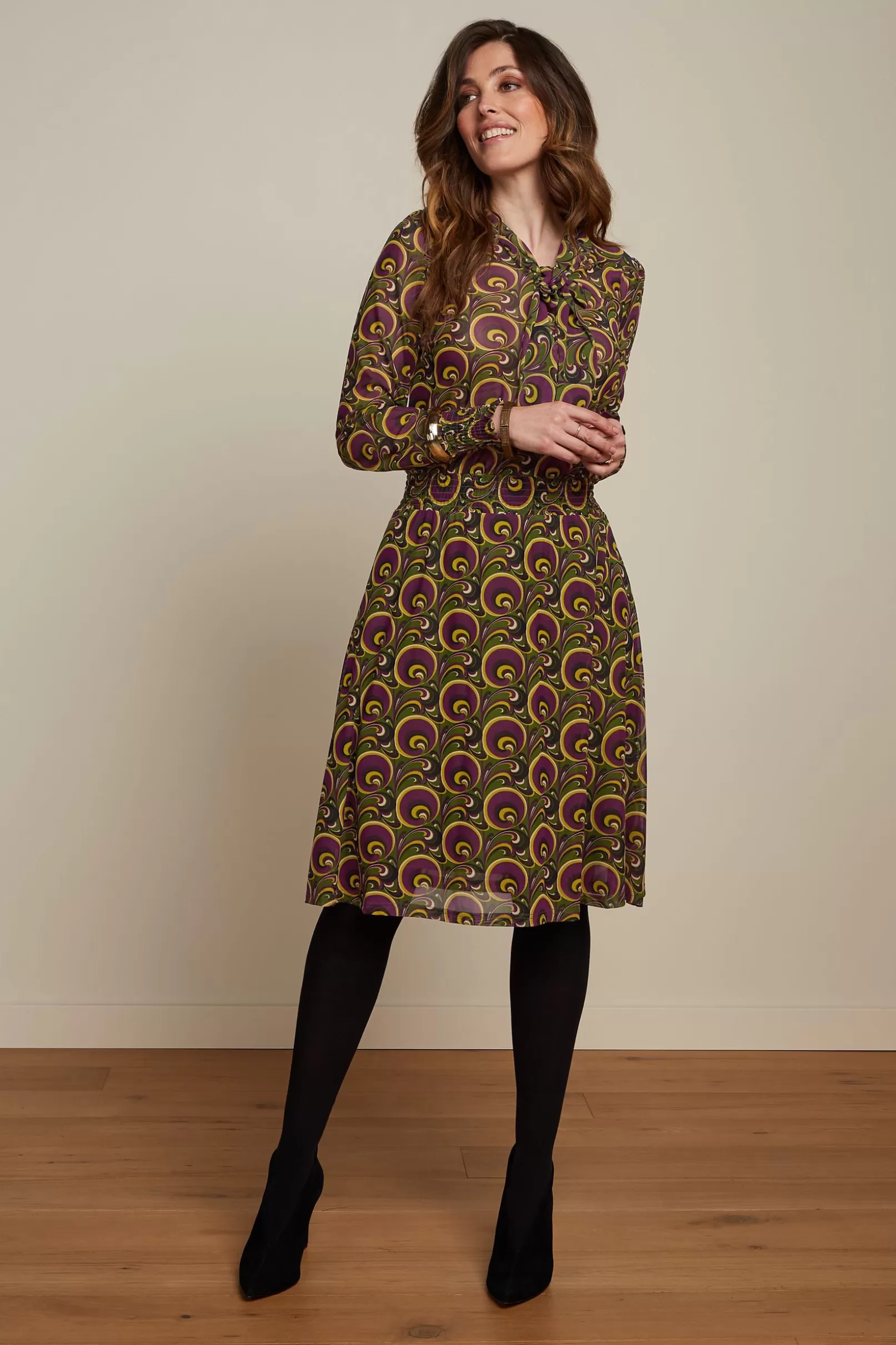 Jurken*King Louie Amalia Dress Patchouli Olive Green