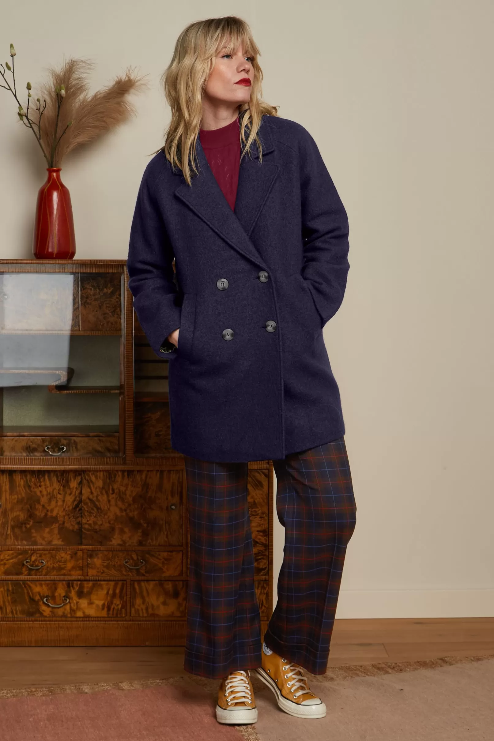 Jassen & Blazers*King Louie Amelie Coat Kennedy Ink Blue