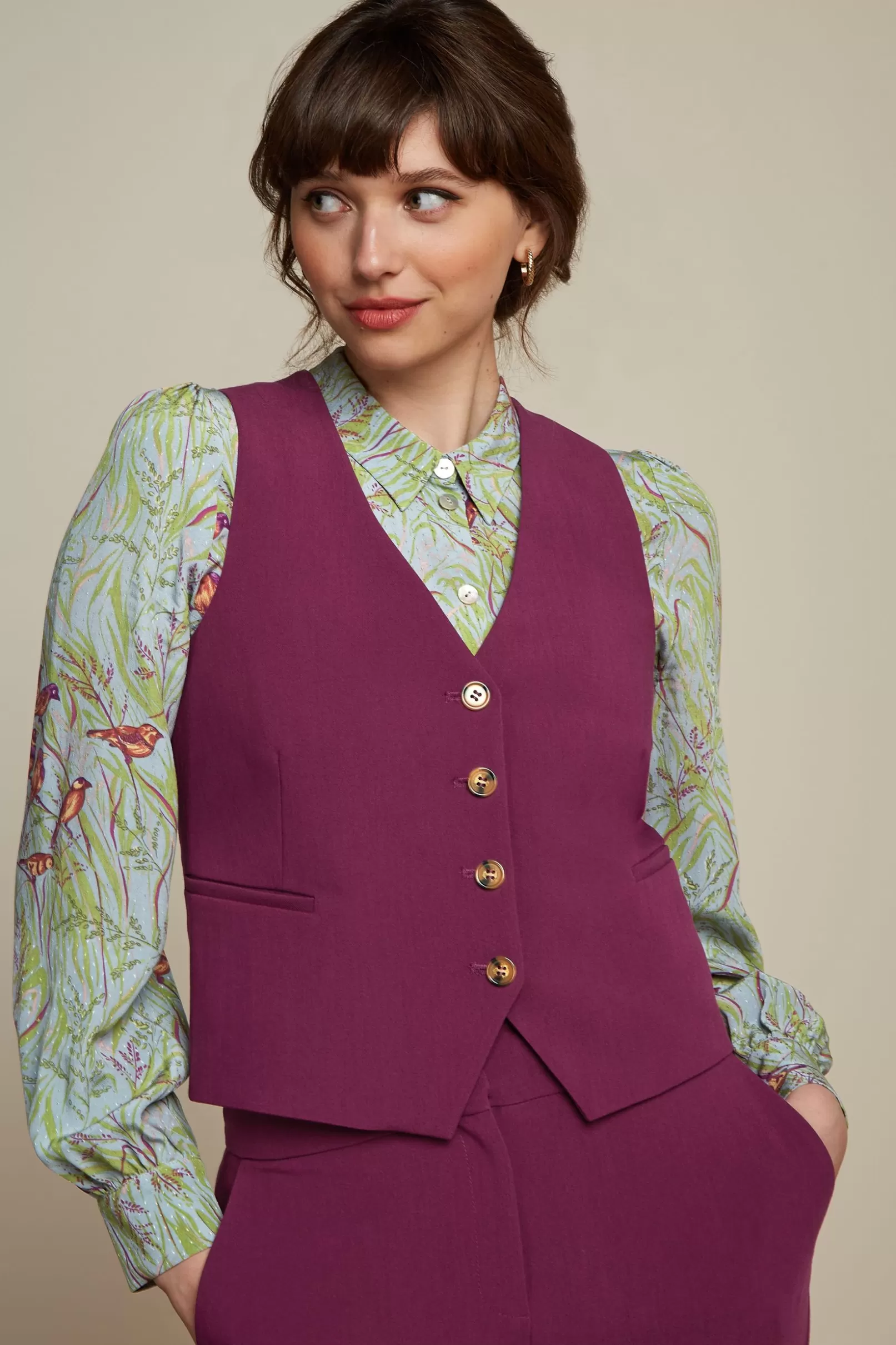 Tops & Shirts*King Louie Bianca Gilet Simonet Caspia Purple