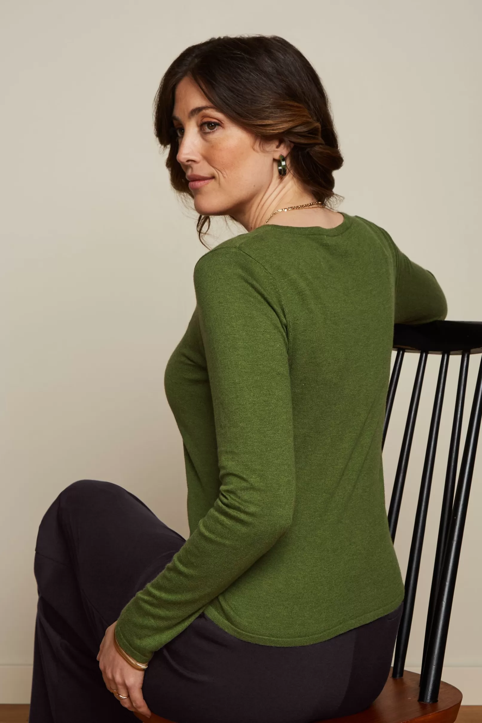 Vesten*King Louie Cardi Roundneck Cocoon Posey Green