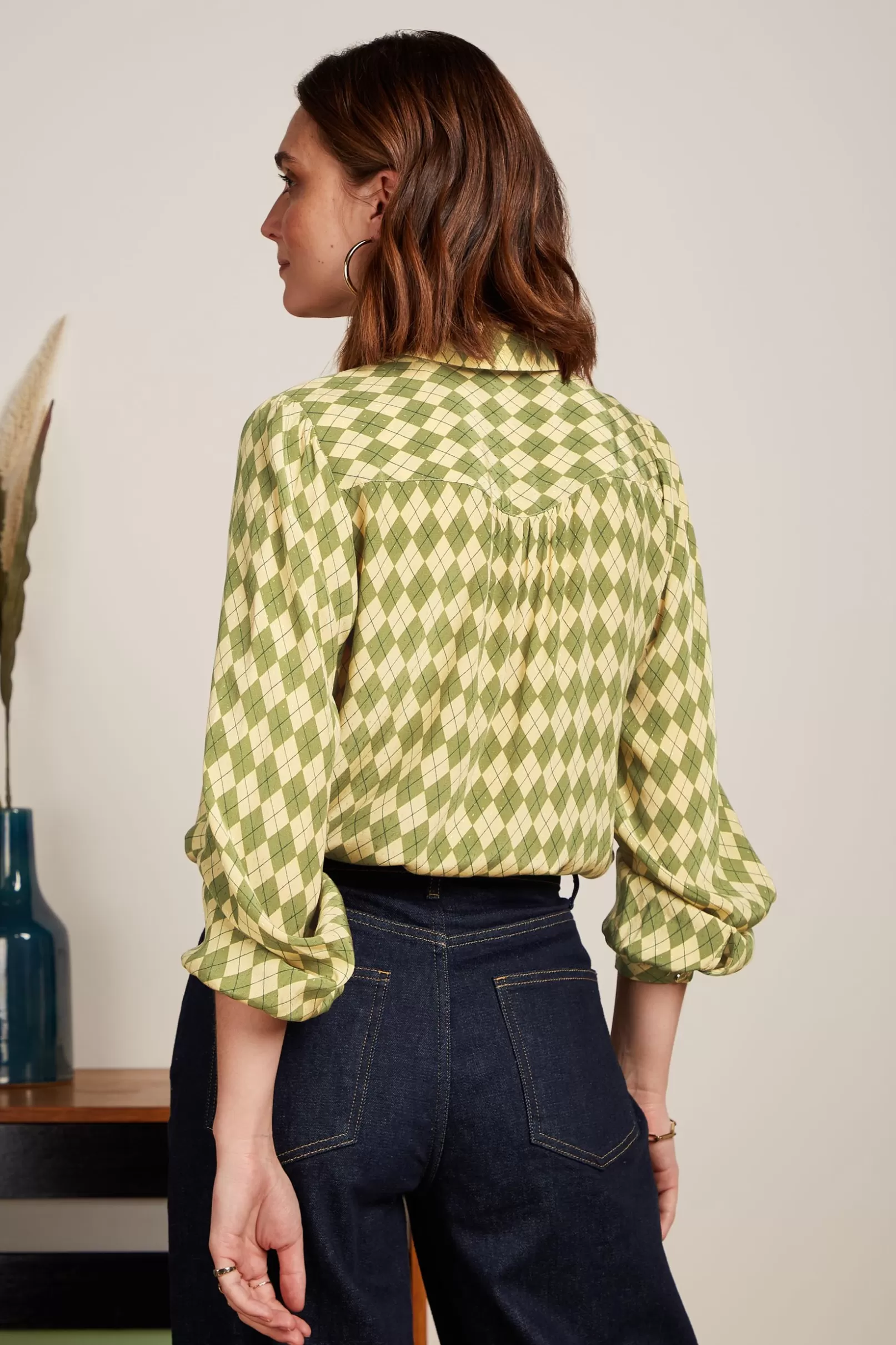 Blouses*King Louie Carina Blouse Farrow Guacemole