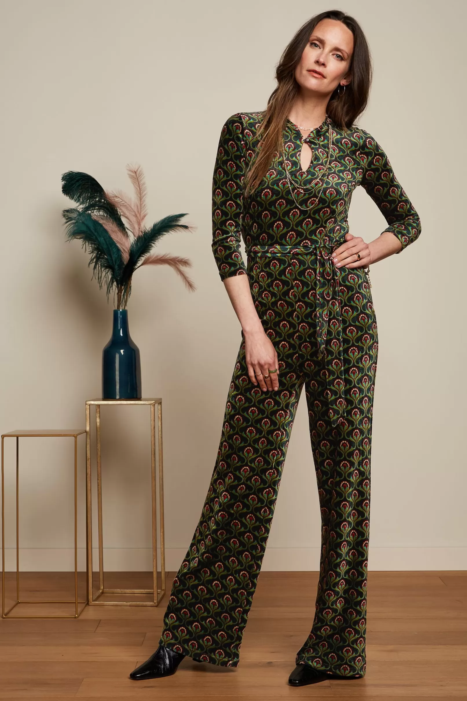 Jumpsuits*King Louie Chinese Jumpsuit Jubilee Pine Green