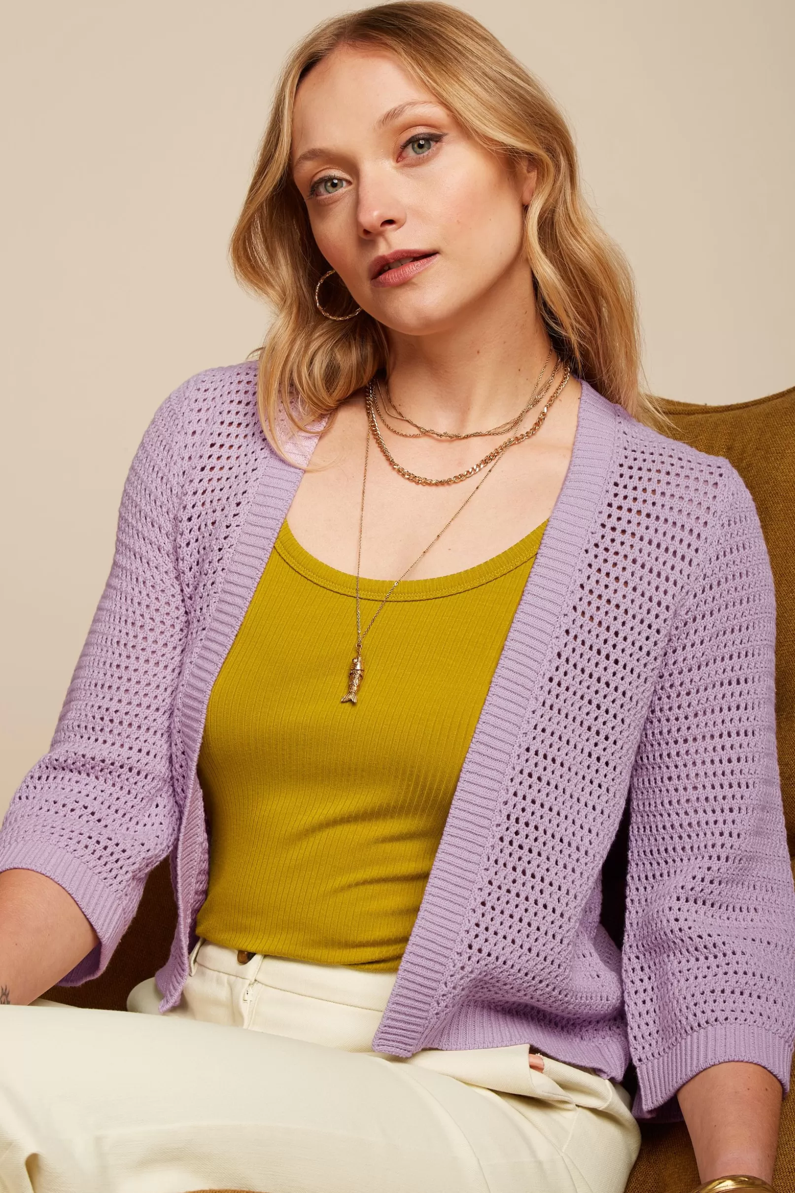 Vesten*King Louie Emily Cardi Soleil Lavender Mist