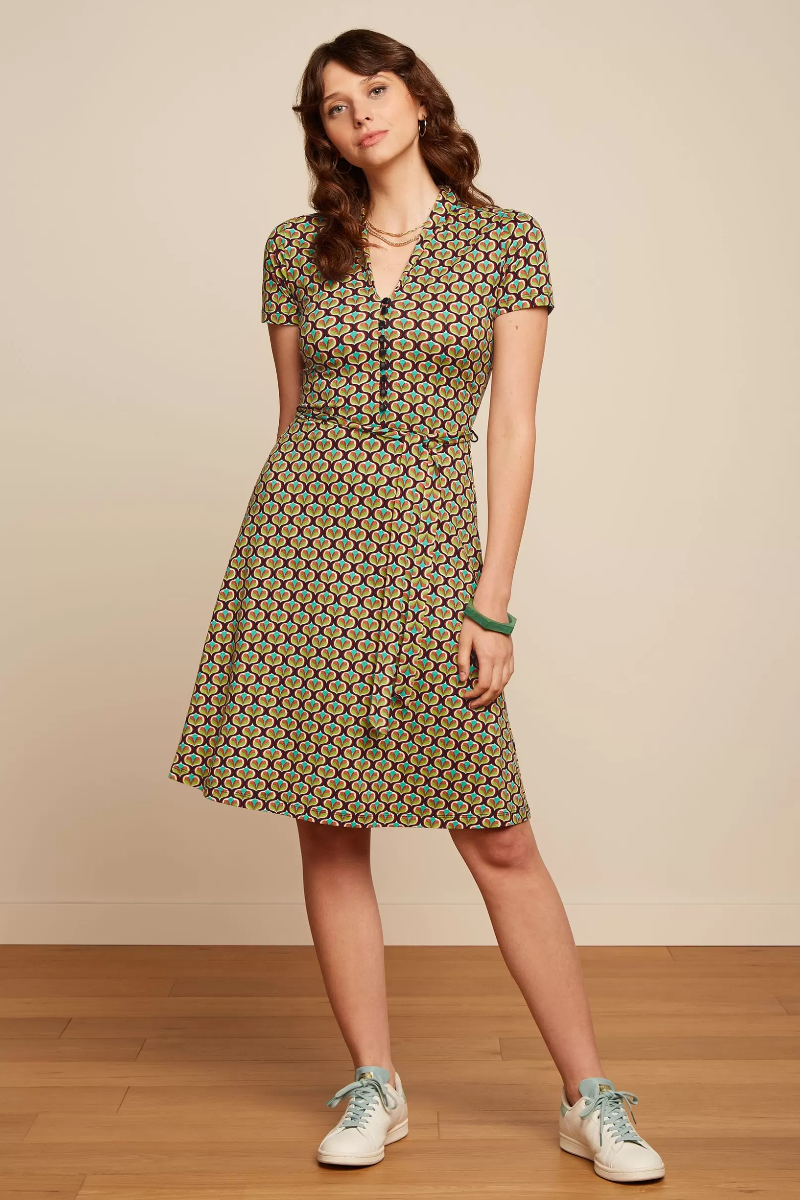 Jurken*King Louie Emmy Dress Indy Delphinium Green