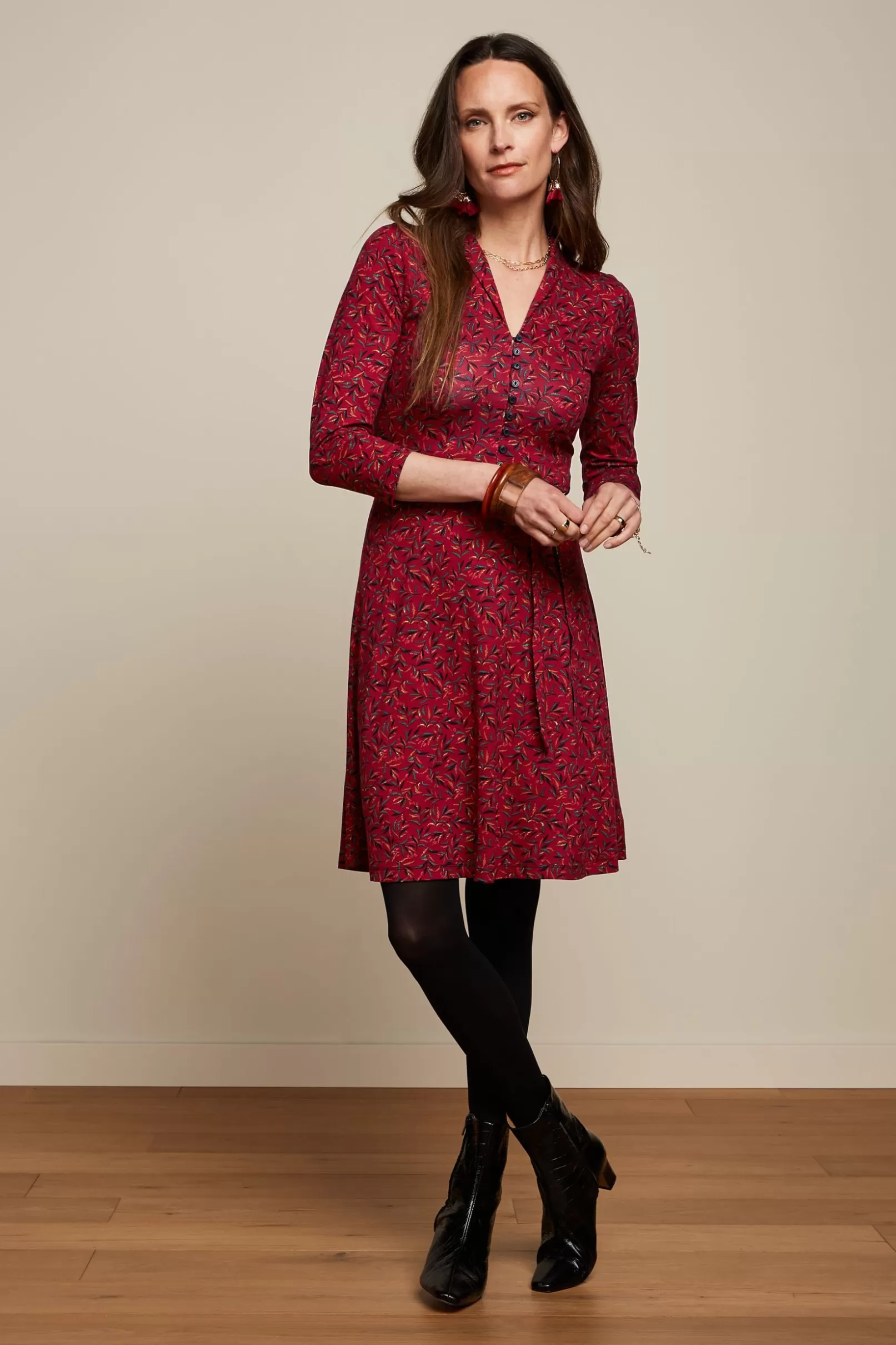 Jurken*King Louie Emmy Dress Vinti Cherry Red