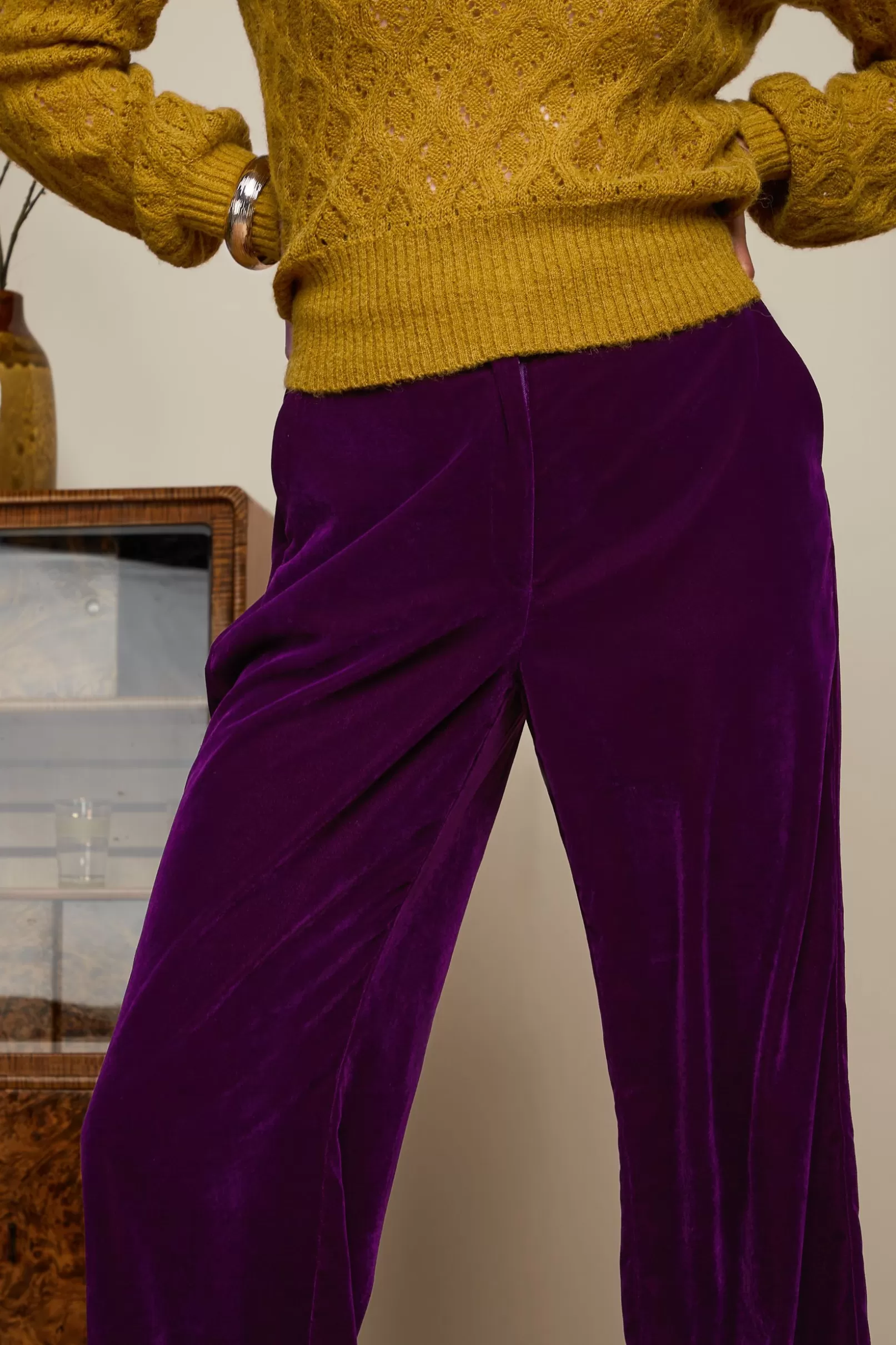 Broeken*King Louie Ethel Pants Gamine Royale Purple