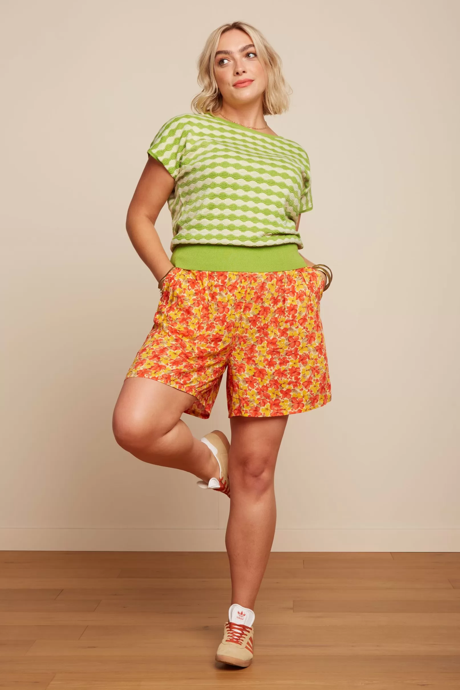 Broeken*King Louie Fintan Shorts Doree Fiesta Red