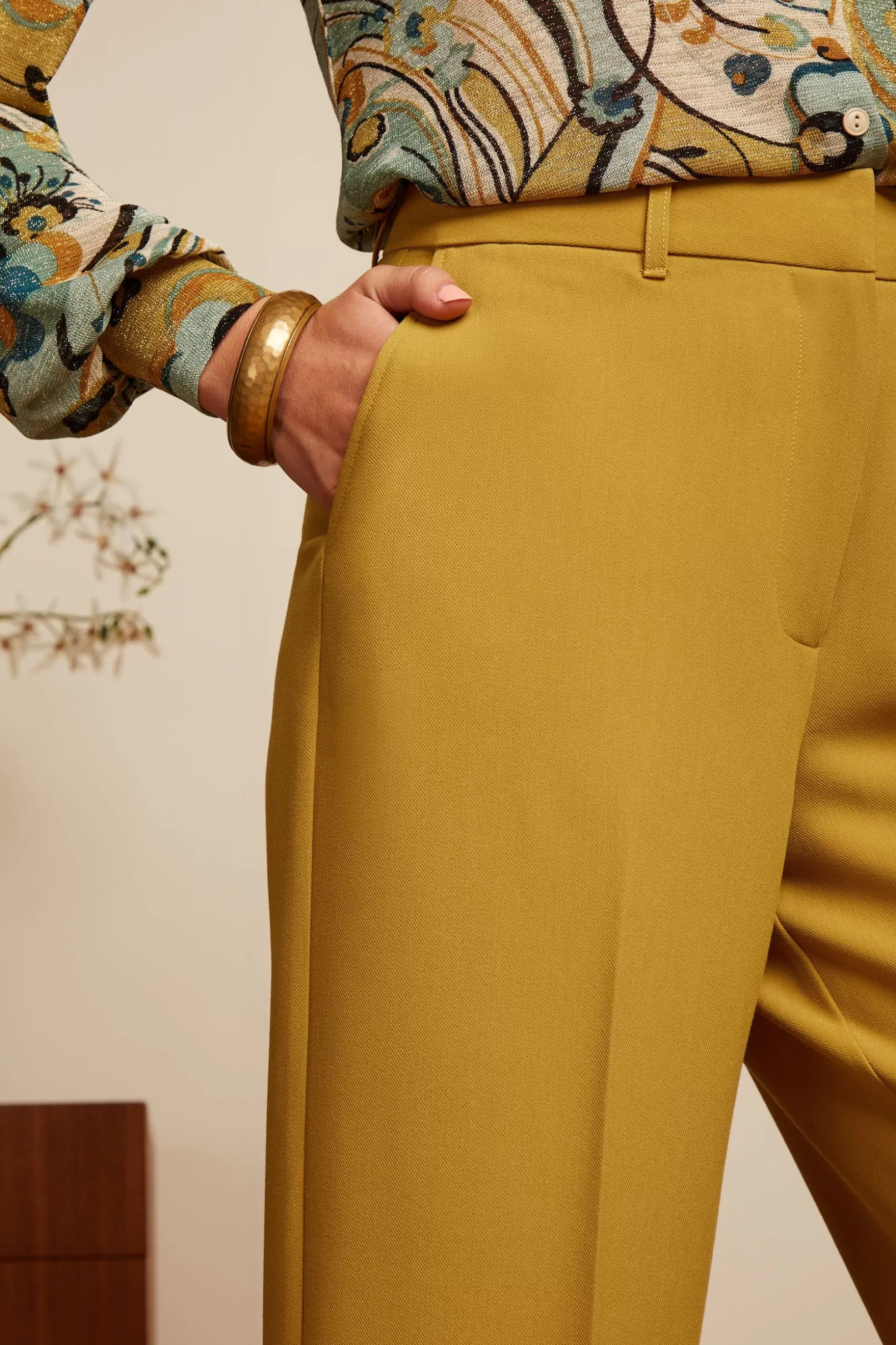 Broeken*King Louie Frederica Pants Simonet Sulphur Yellow