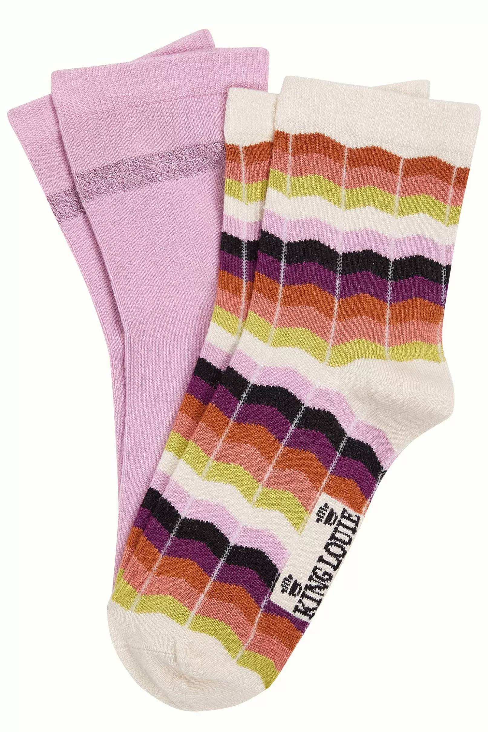 Accessoires*King Louie Half Socks 2-Pack Sunset Sheer Lilac