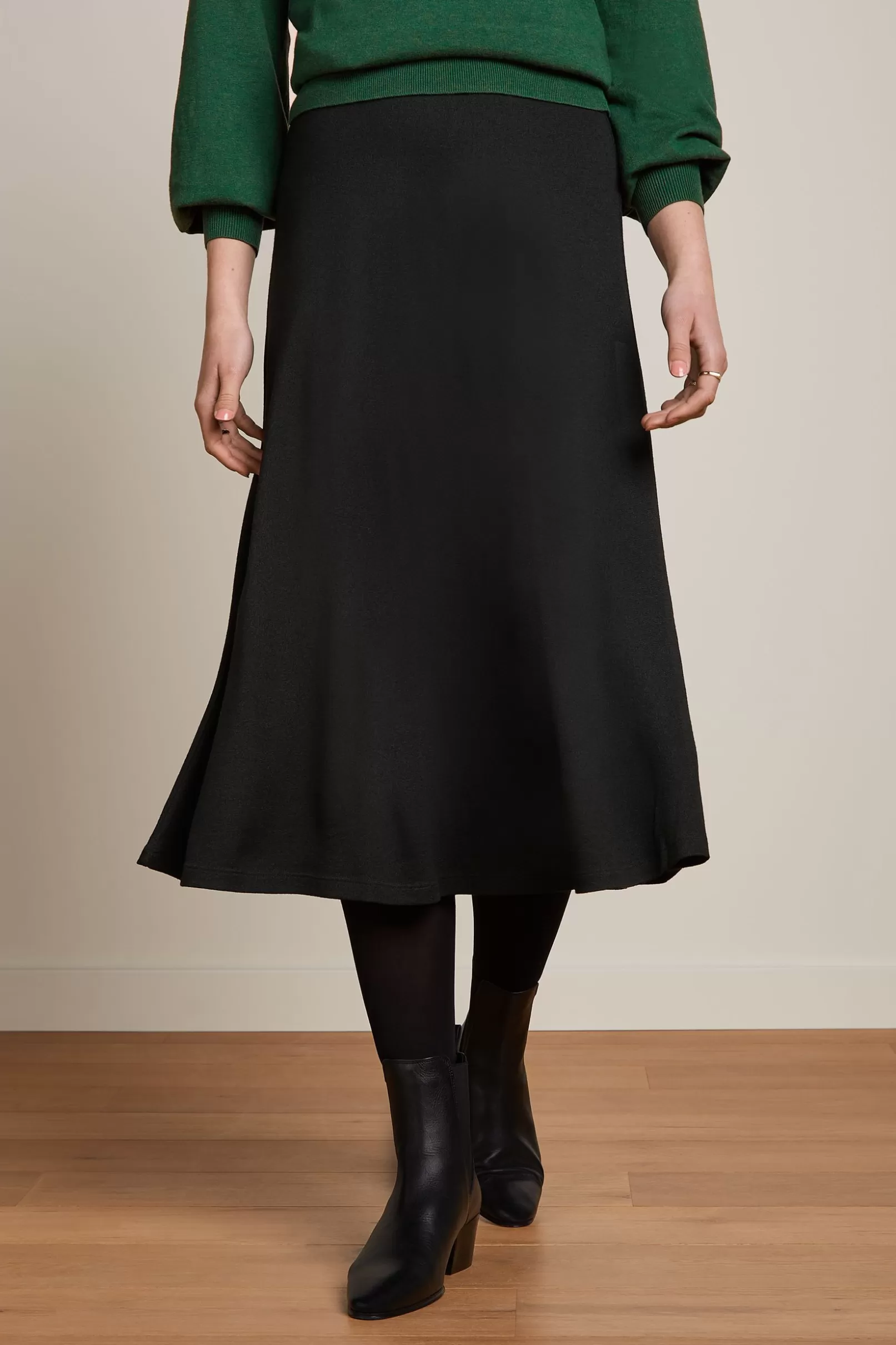 Rokken*King Louie Juno Midi Skirt Milano Crepe Black