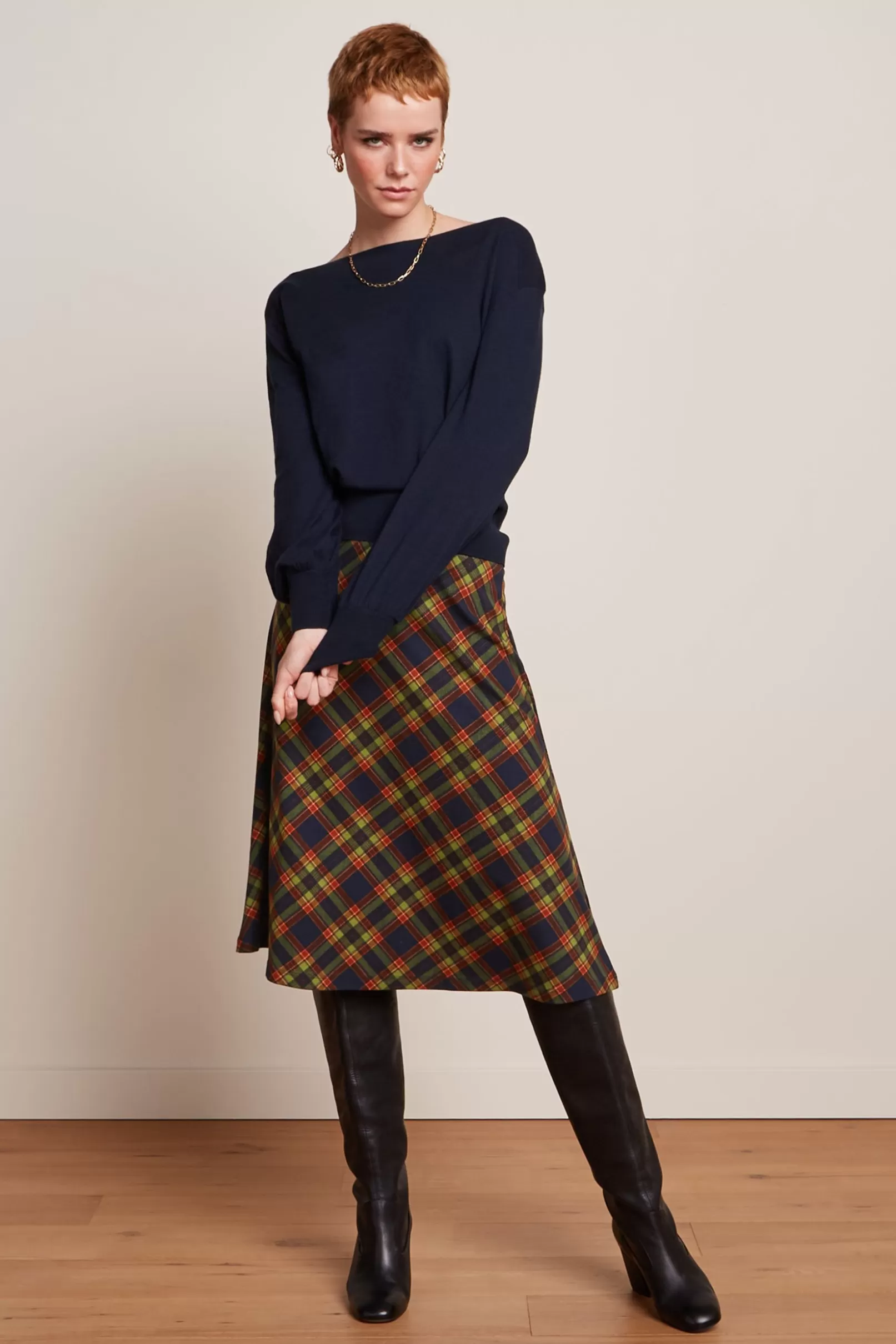 Rokken*King Louie Juno Skirt Bennet Evening Blue