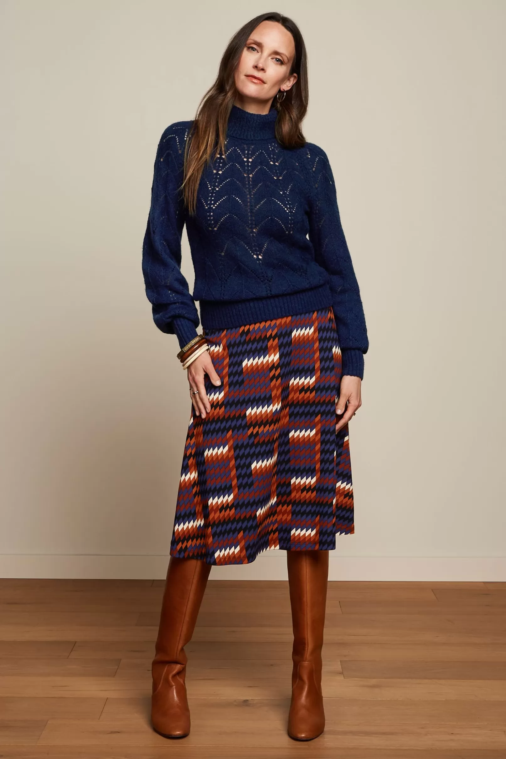 Rokken*King Louie Juno Skirt Clark Streeple Blue