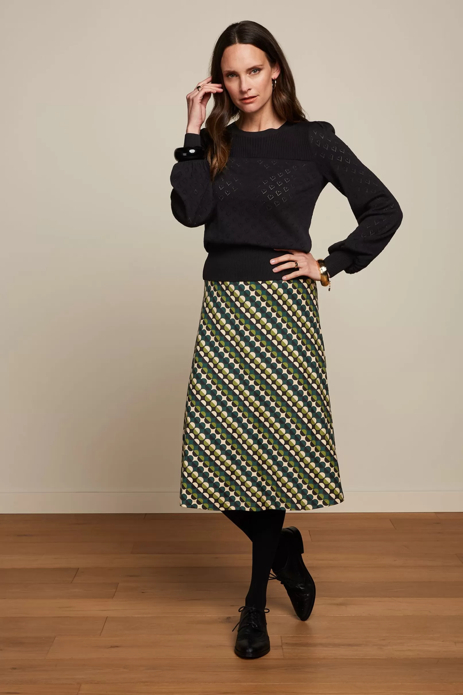 Rokken*King Louie Juno Skirt Quincy Pine Green