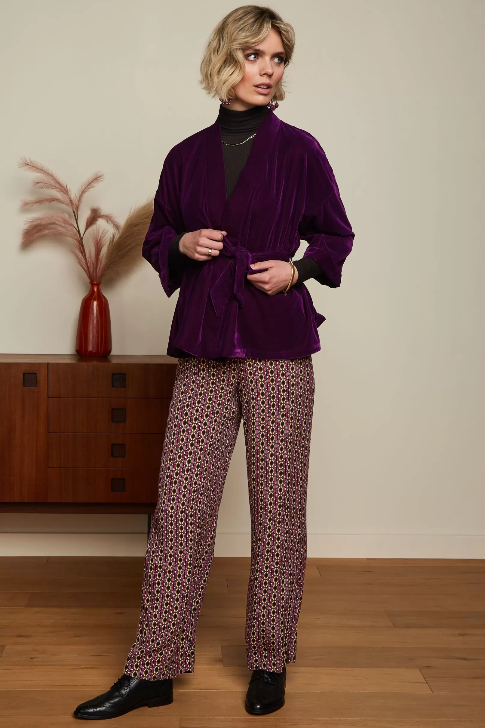 Jassen & Blazers*King Louie Kimono Jacket Gamine Royale Purple