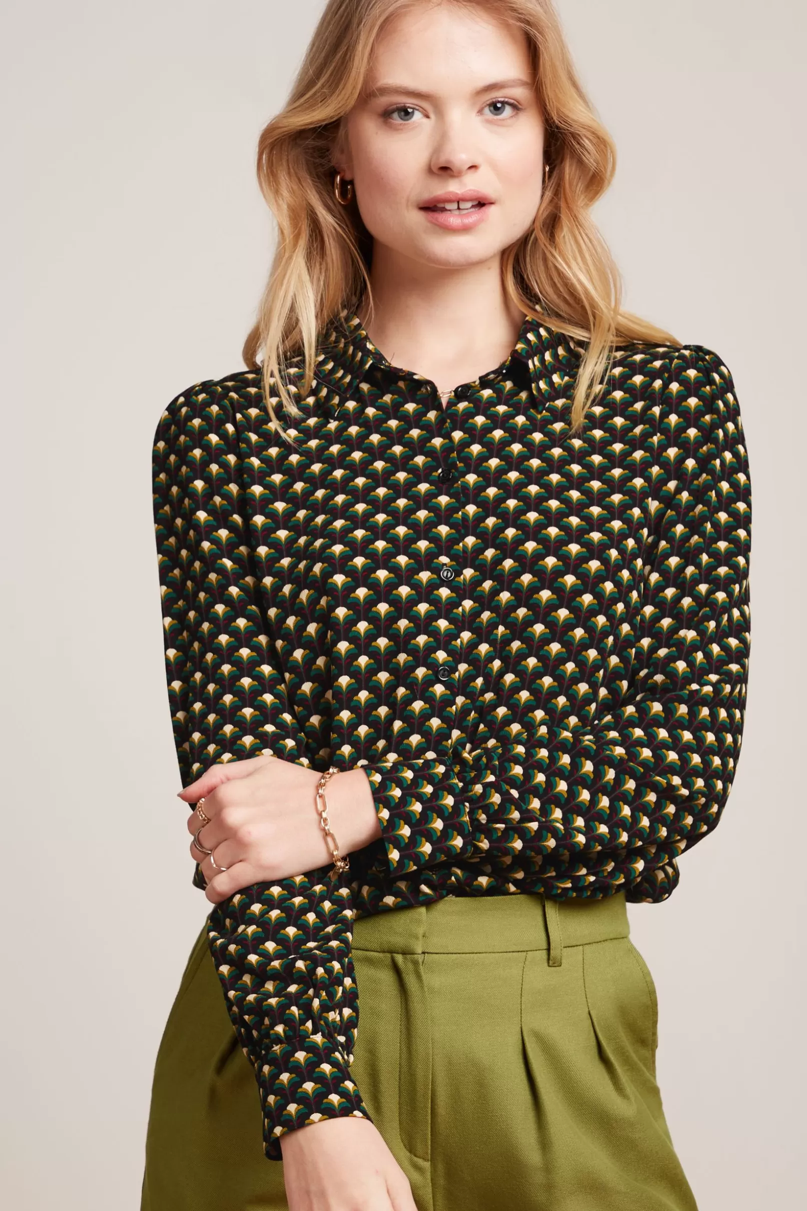 Blouses*King Louie Maisie Blouse Mayfield Sycamore Green