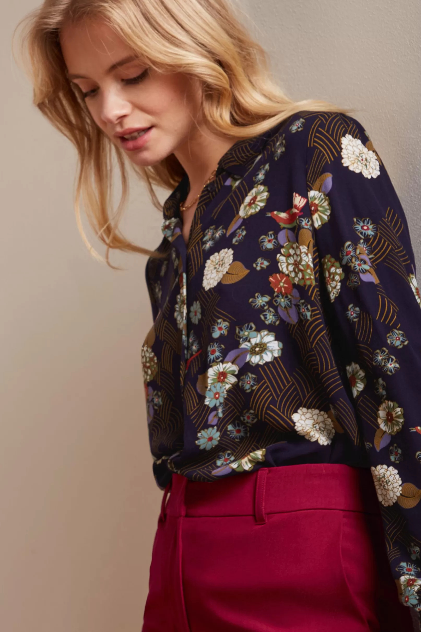 Blouses*King Louie Maisie Blouse Rising Evening Blue