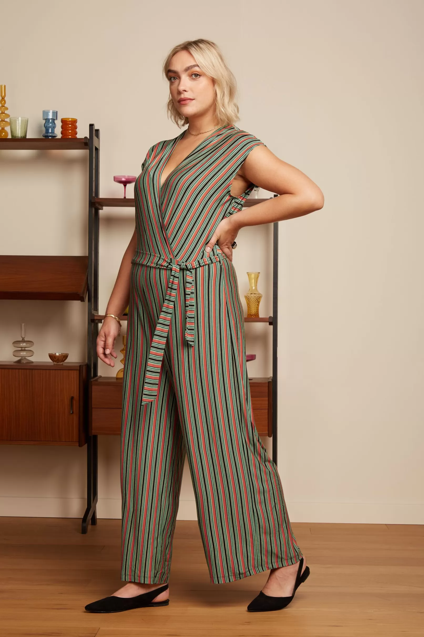 Jumpsuits*King Louie Mary Jumpsuit Castillo Stripe Black