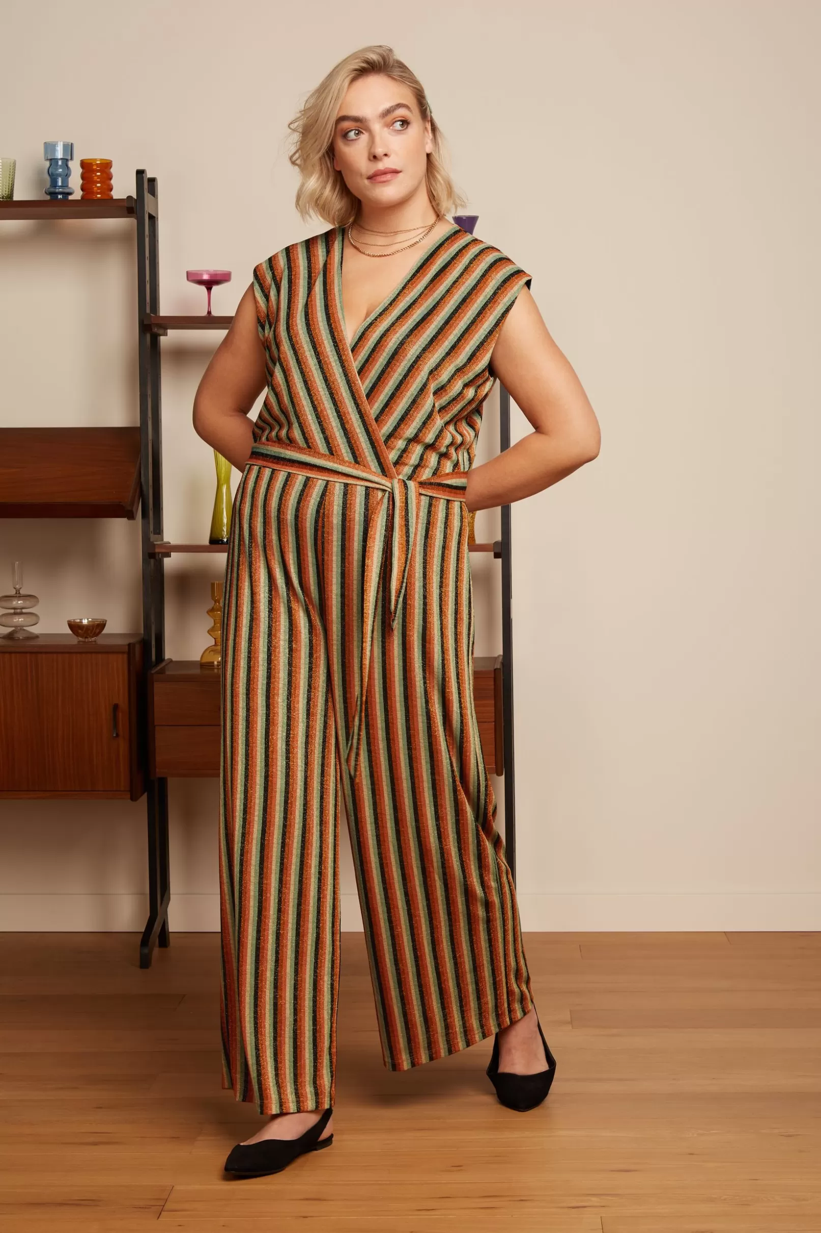 Jumpsuits*King Louie Mary Jumpsuit Piso Stripe Black