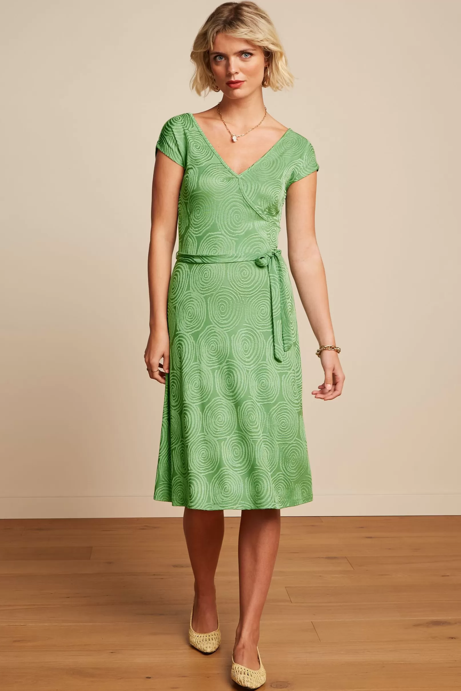 Jurken*King Louie Mira Dress Pop-Up Mineral Green