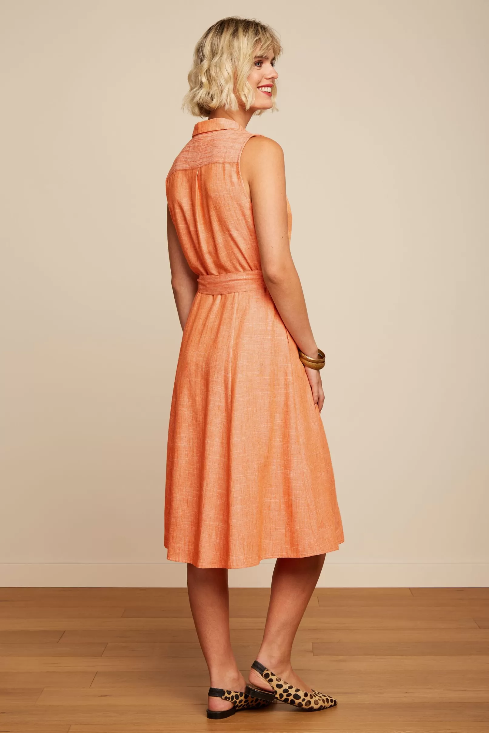 Jurken*King Louie Nova Dress Camonte Reef Coral