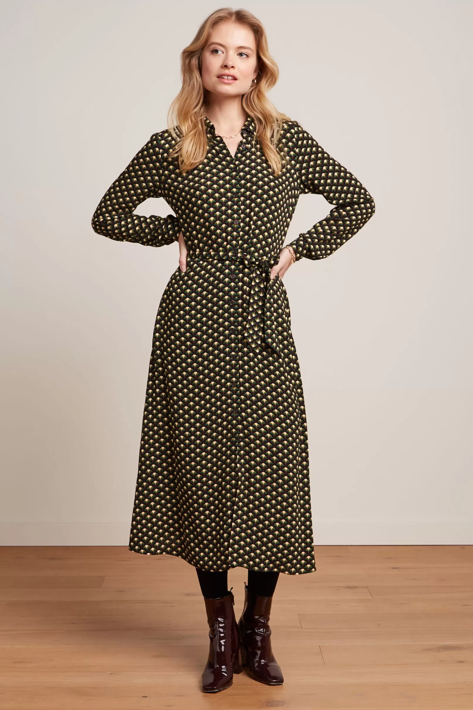 Jurken*King Louie Olive Dress Mayfield Sycamore Green