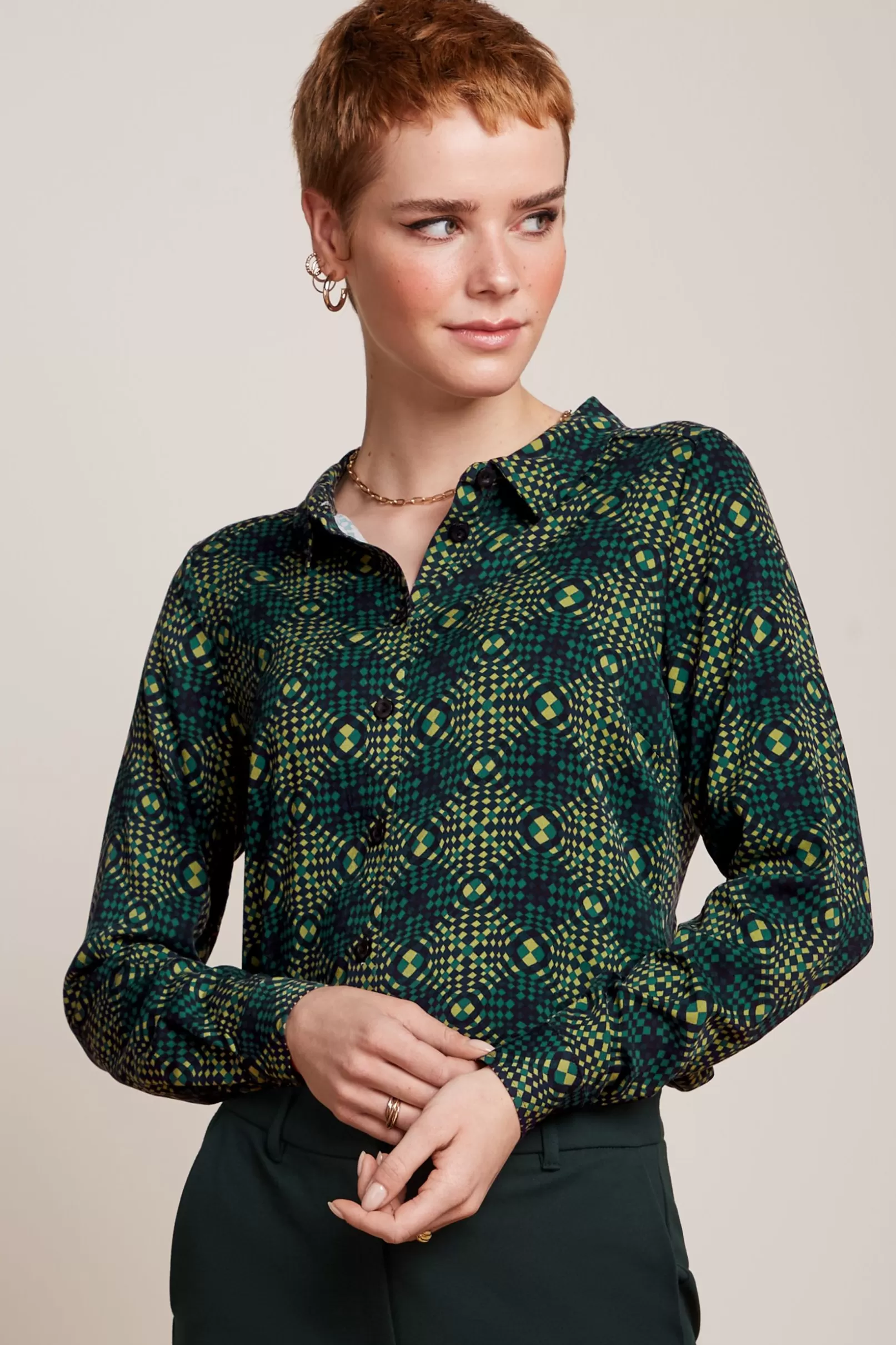 Blouses*King Louie Rosie Blouse Spiller Dragonfly Green