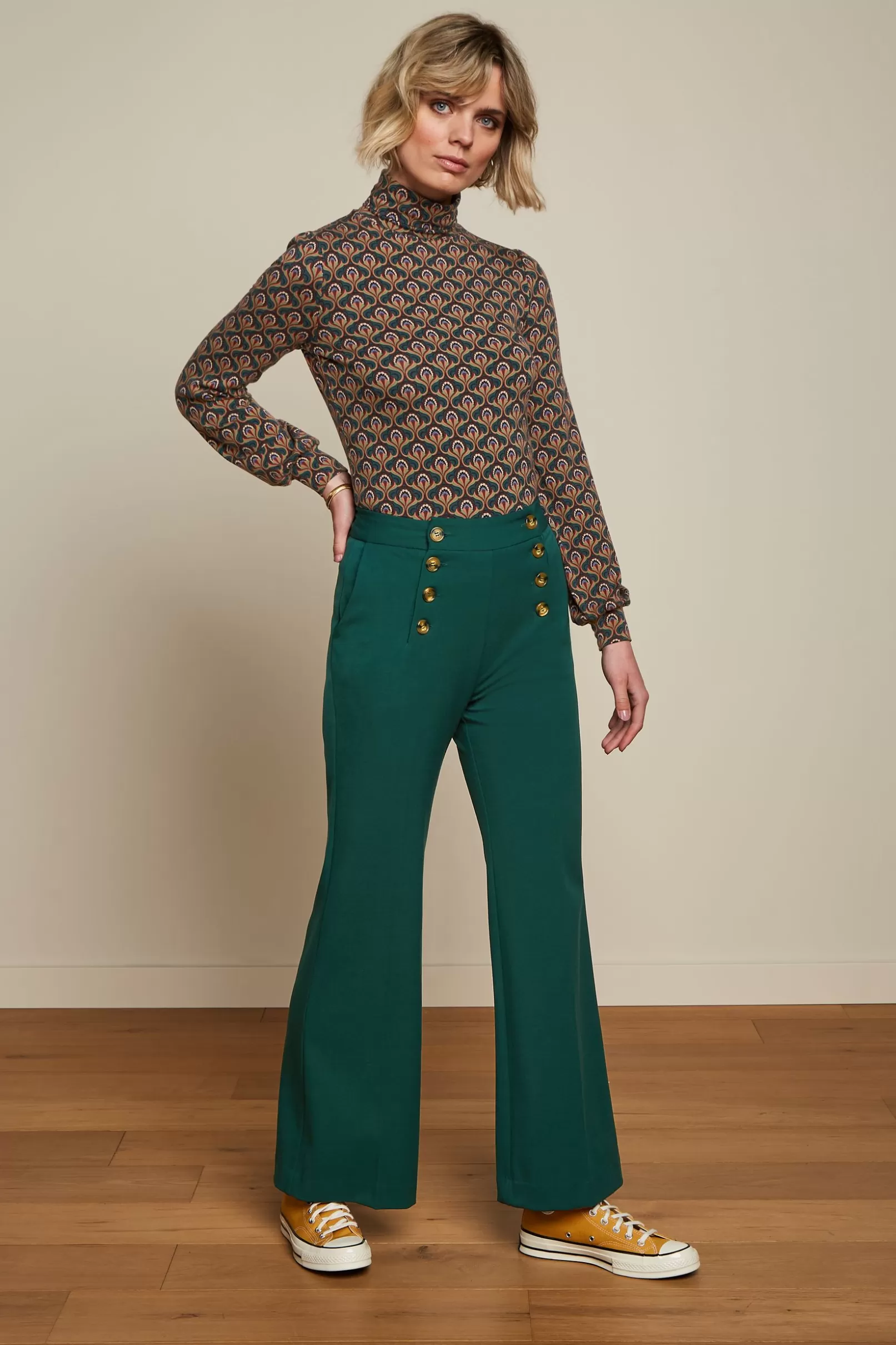 Broeken*King Louie Sally Pants Broadway Pine Green