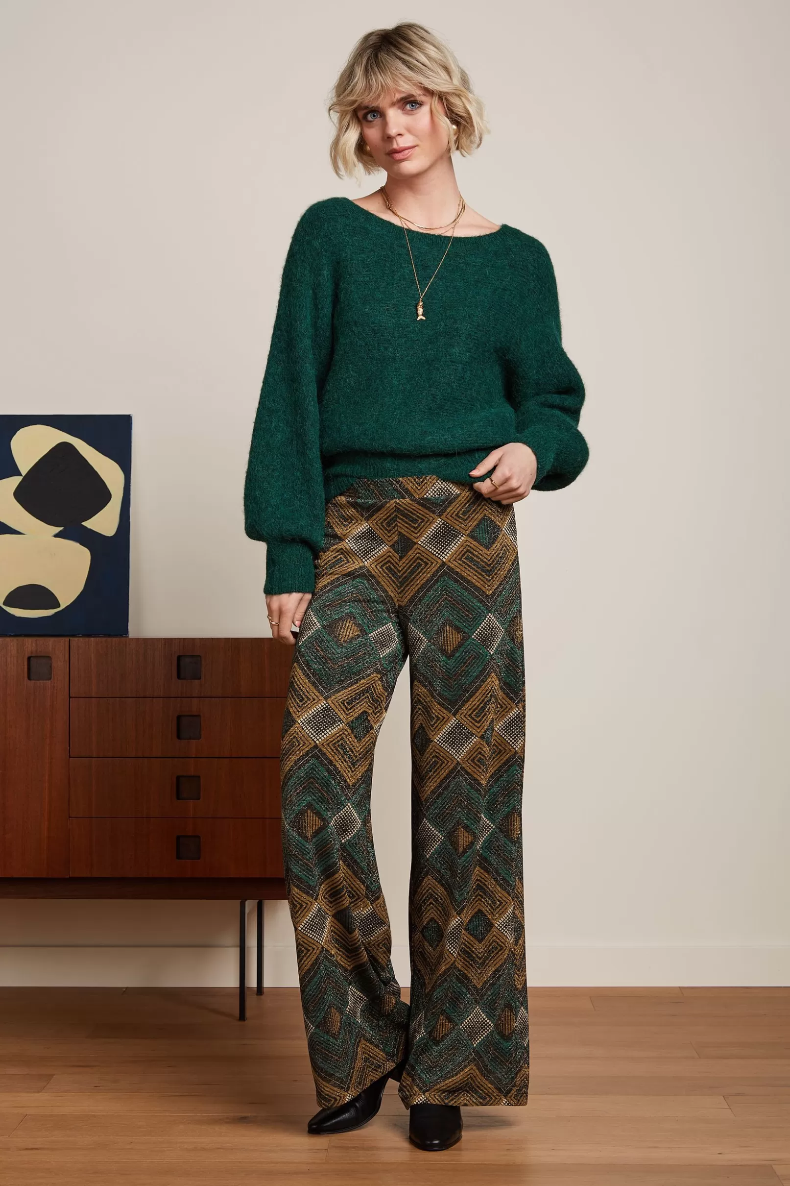 Broeken*King Louie Sara Pants Morrison Para Green