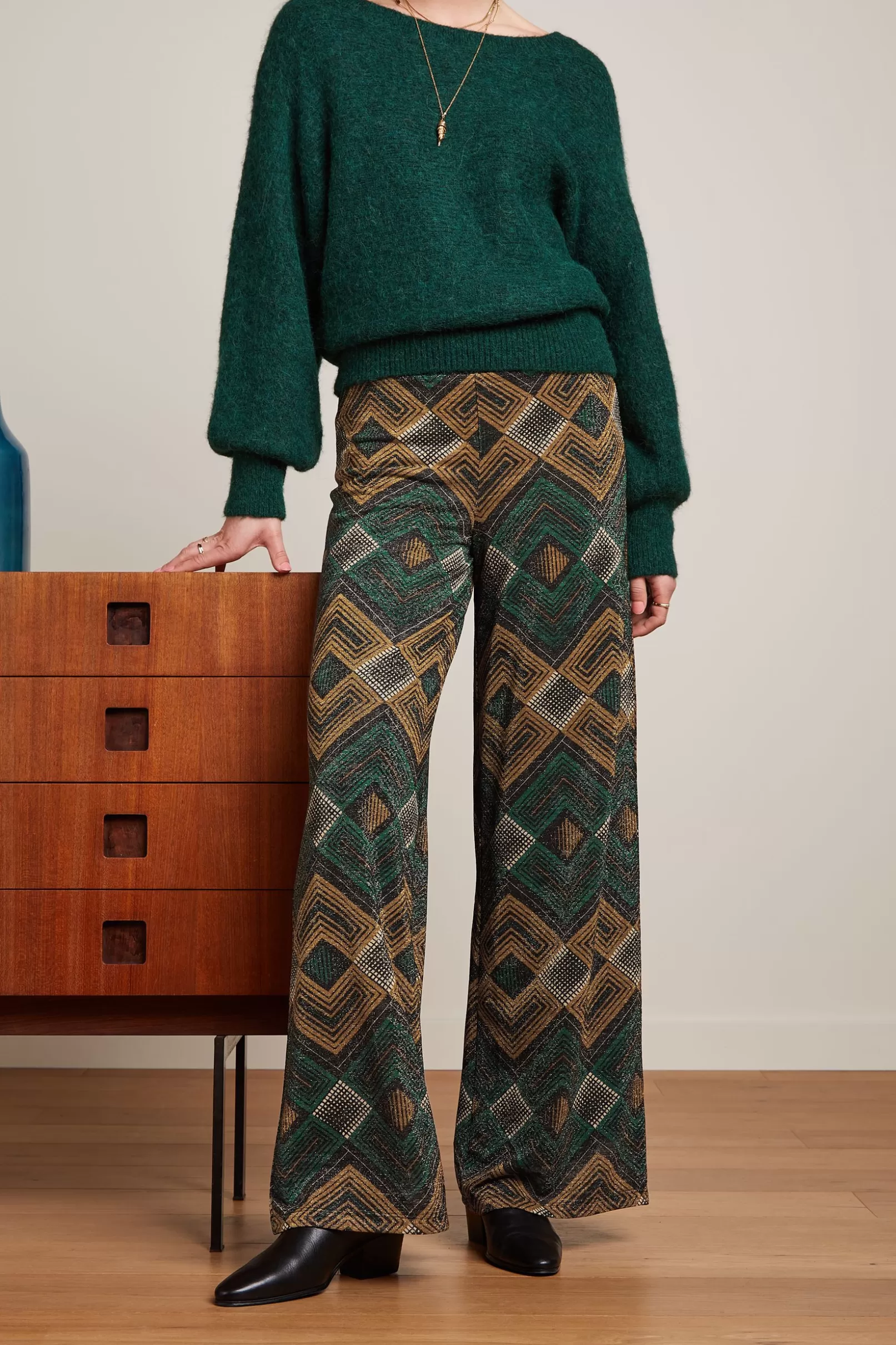 Broeken*King Louie Sara Pants Morrison Para Green