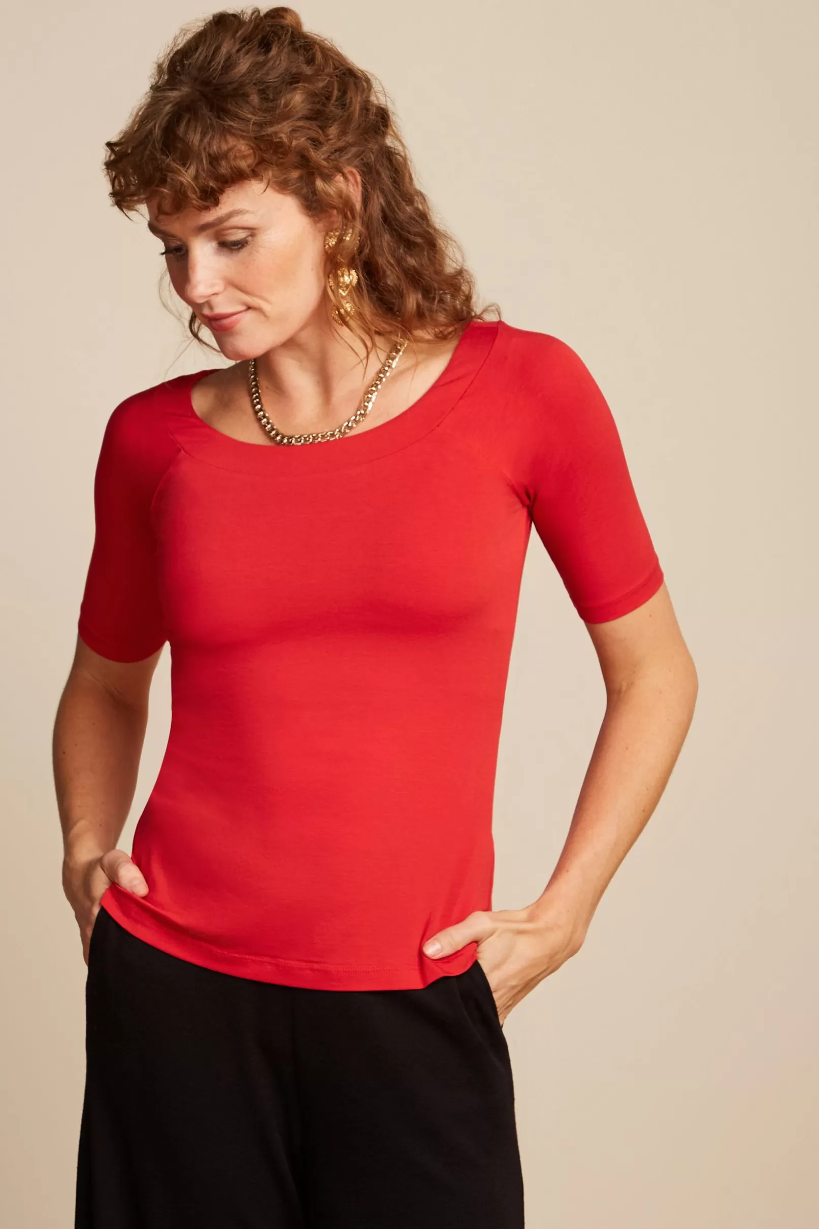 Tops & Shirts*King Louie Sarah Top Ecovero Light Fiery Red