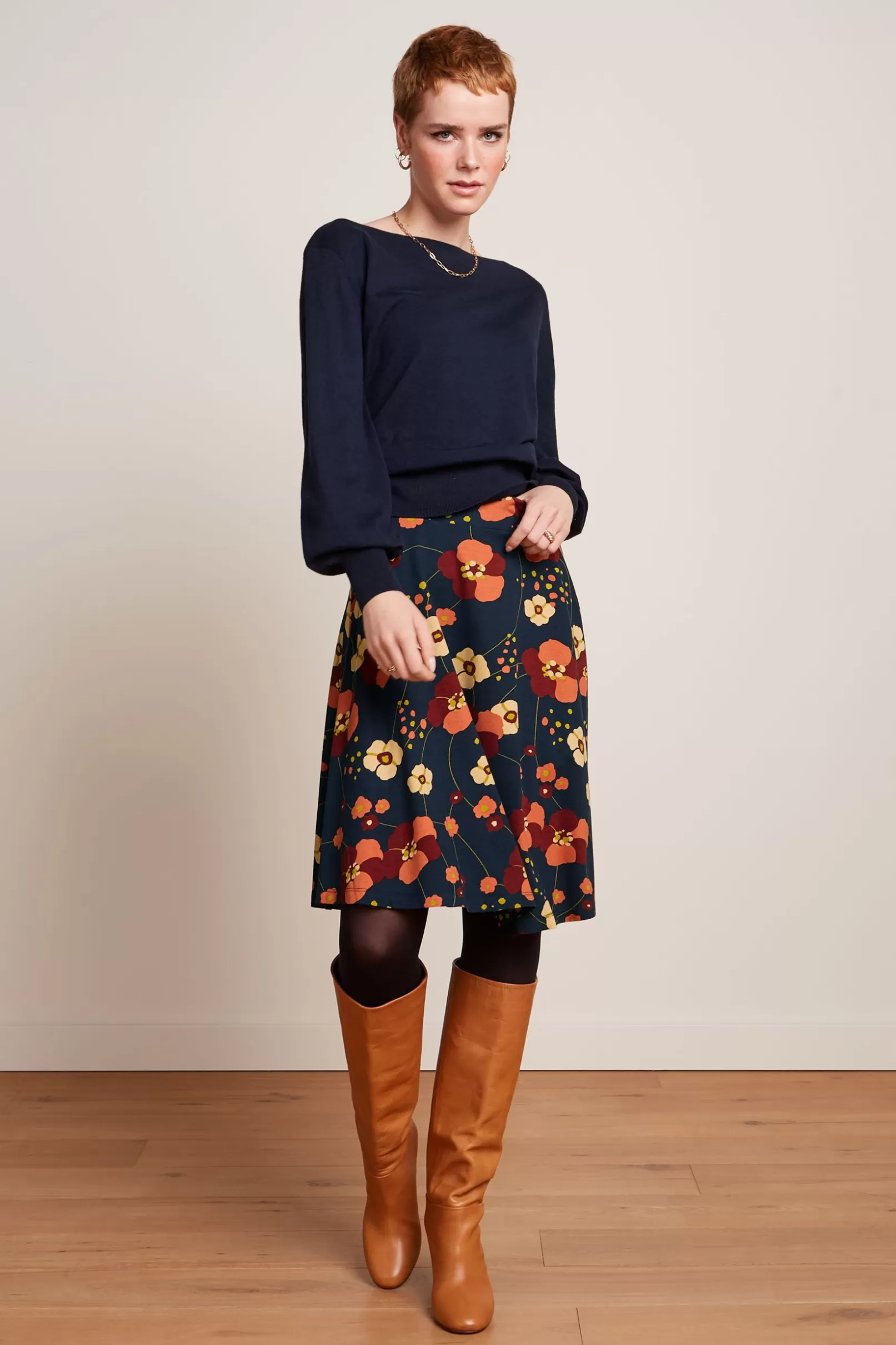 Rokken*King Louie Serena Skirt Melody Evening Blue