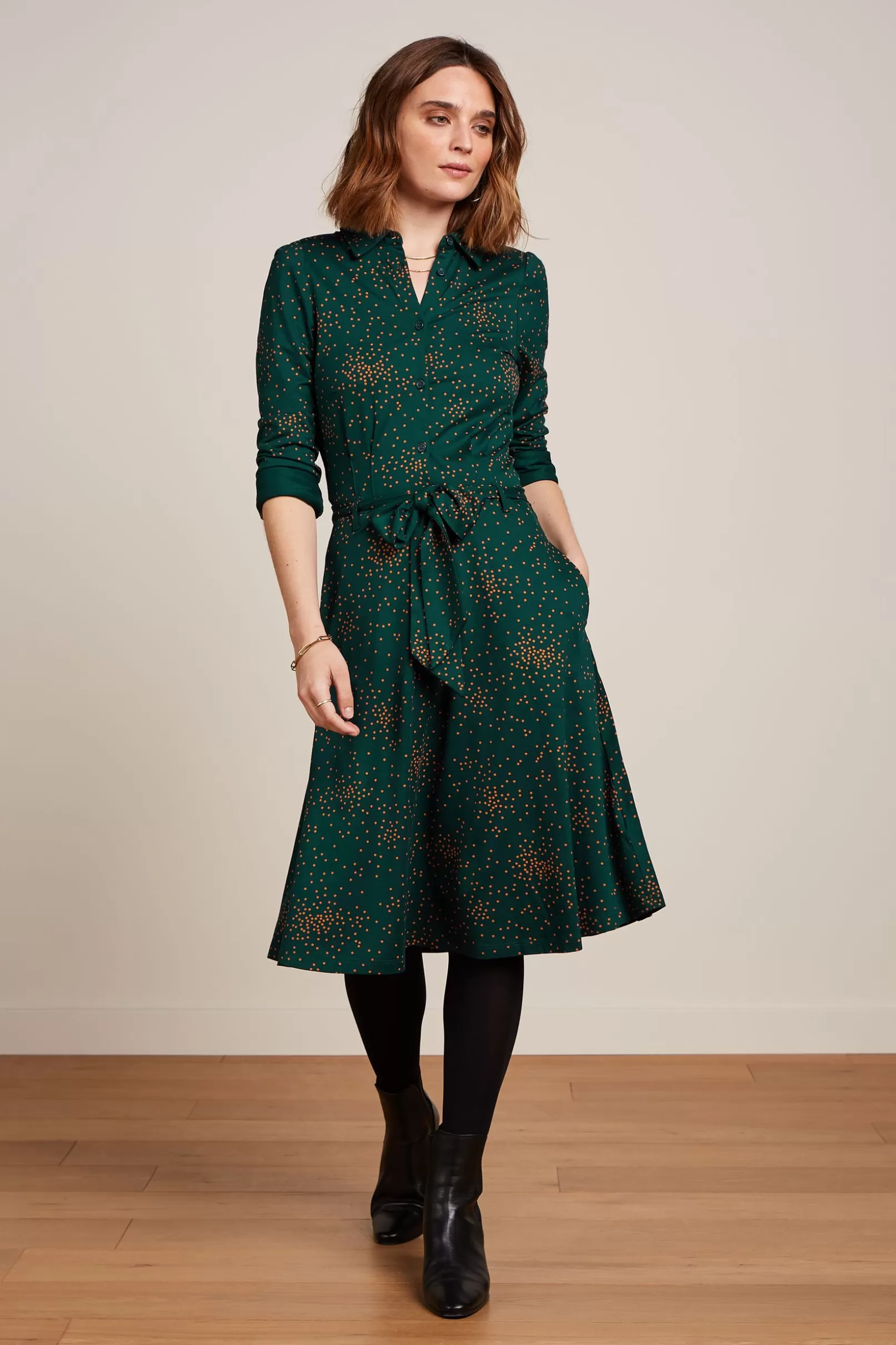 Jurken*King Louie Sheeva Dress Valentine Pine Green