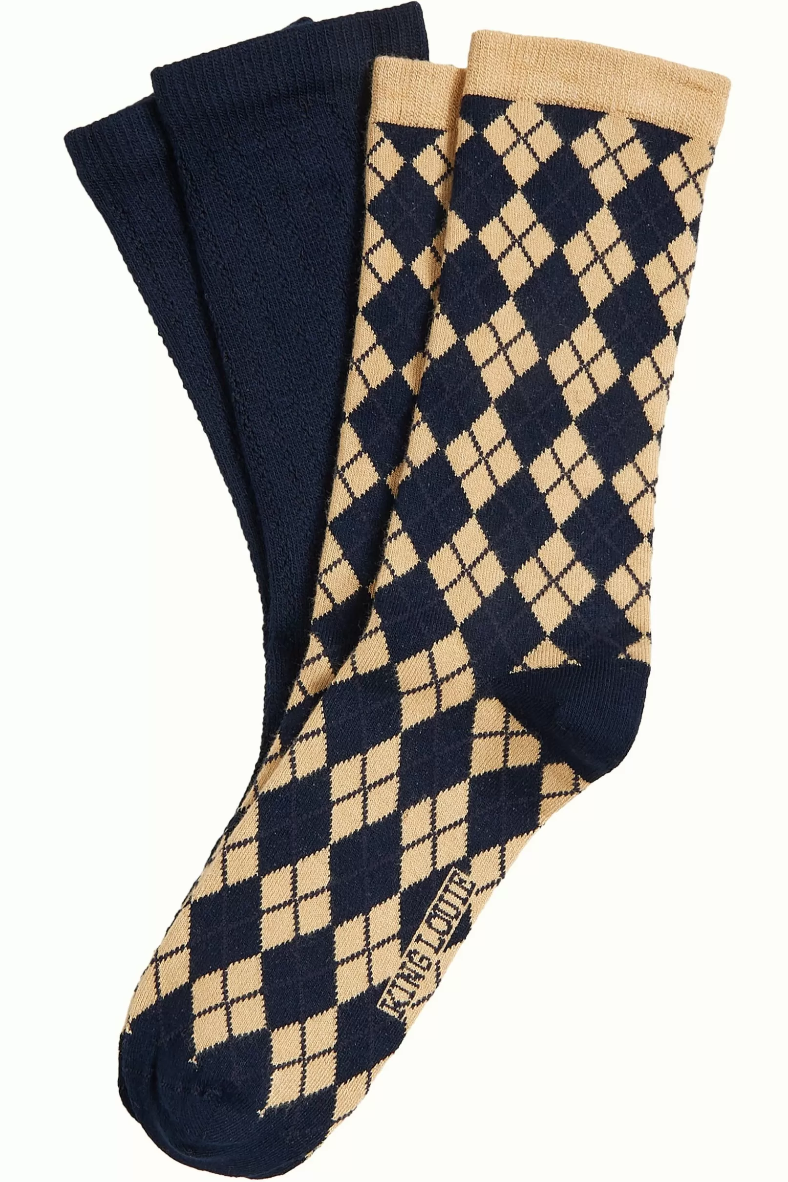 Accessoires*King Louie Socks 2-Pack Argyle Evening Blue