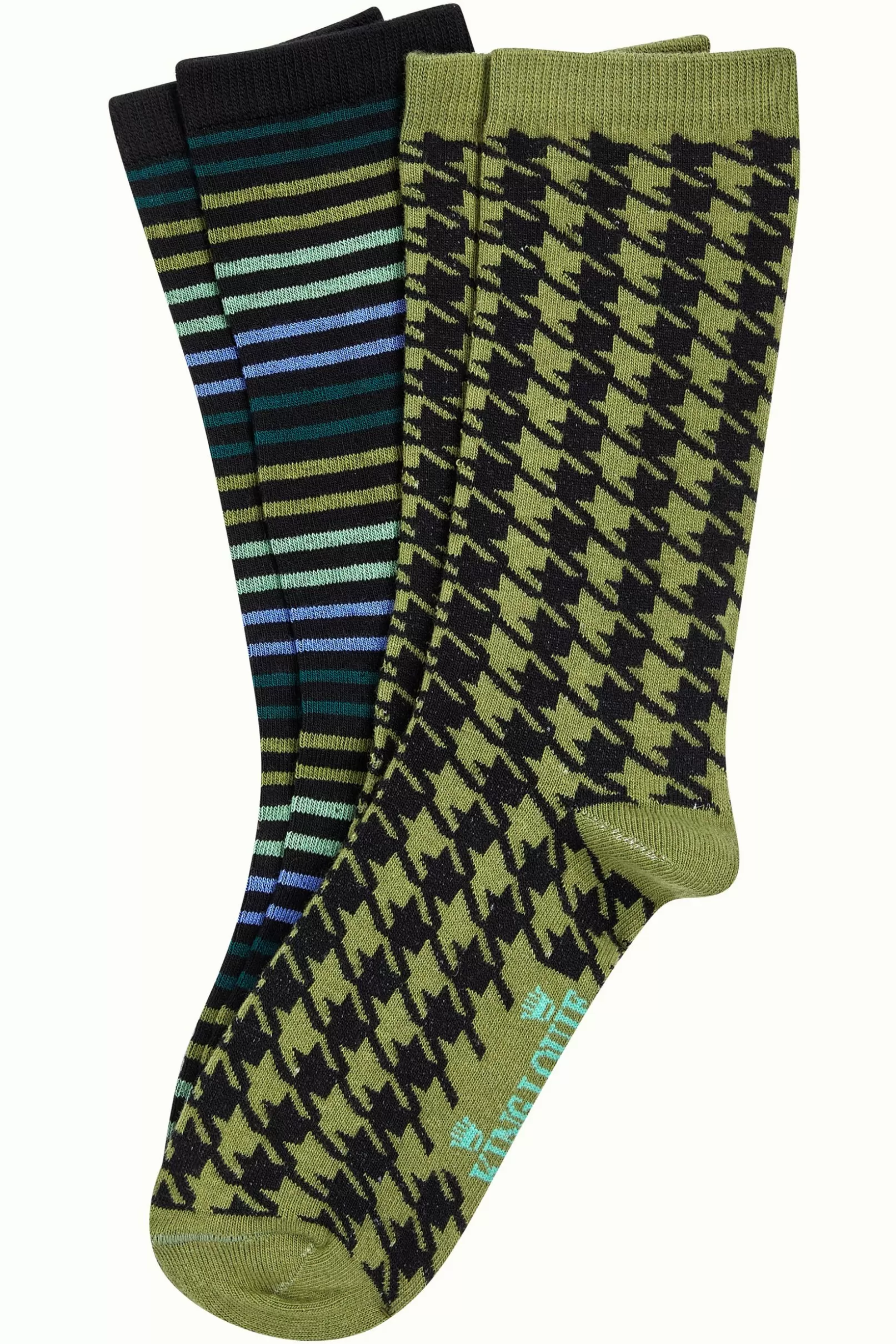 Accessoires*King Louie Socks 2-Pack Pied-de-Poule Posey Green