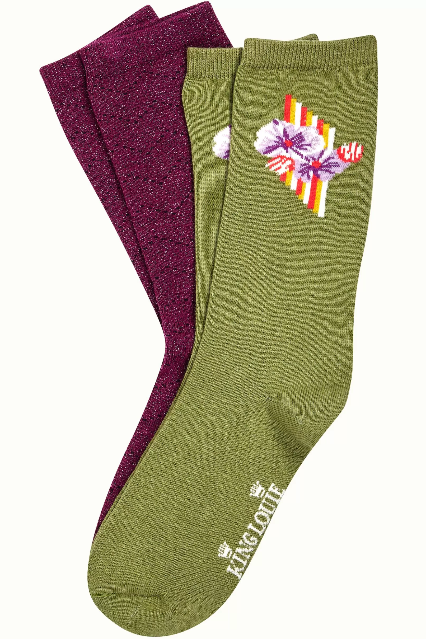 Accessoires*King Louie Socks 2-Pack Rebelle Posey Green