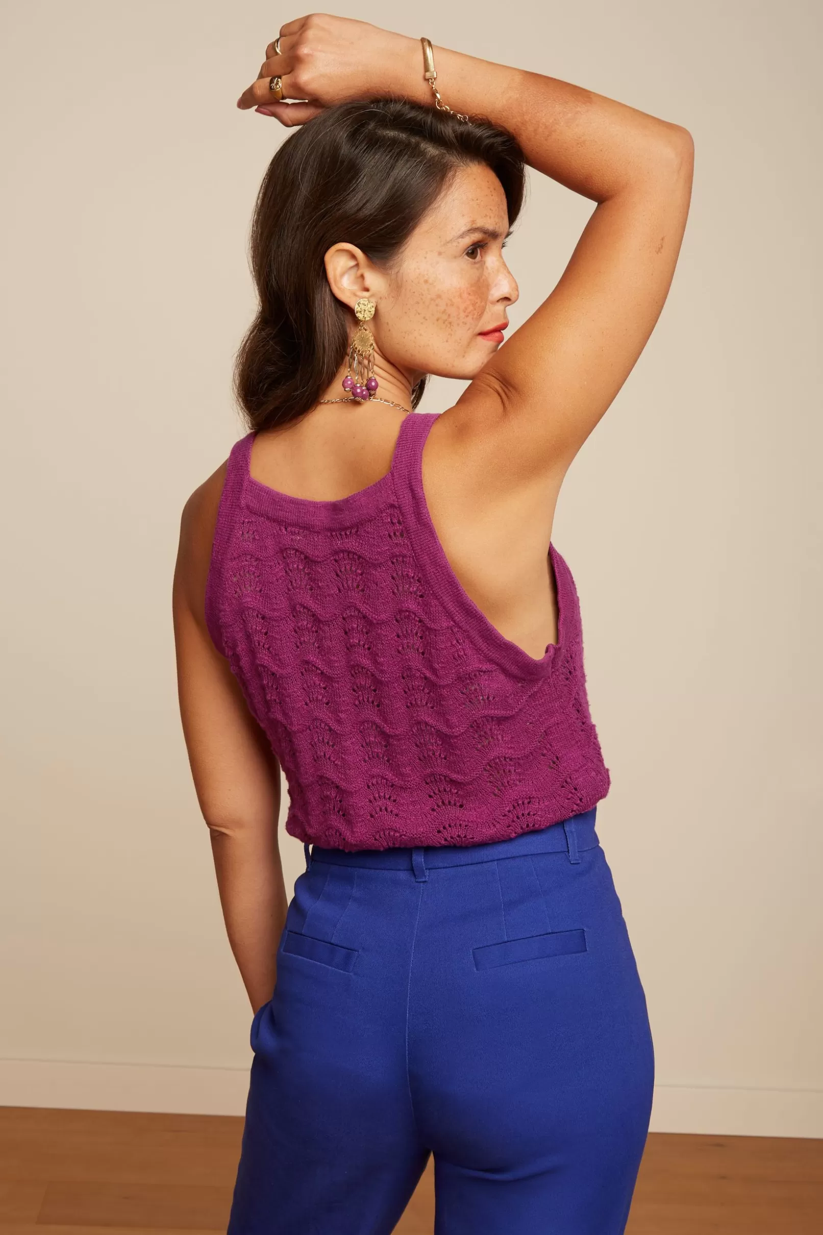 Tops & Shirts*King Louie Sofie Top Scallop Vivid Purple