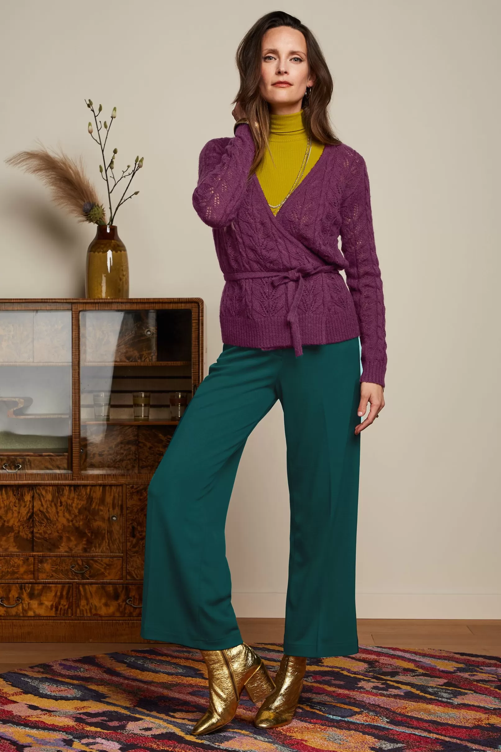 Vesten*King Louie Wrap Top Farfalle Caspia Purple